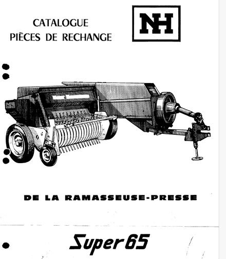 New Holland Super 65 Baler - Parts Catalog