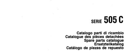 Fiat 505 C Tractor - Parts Catalog