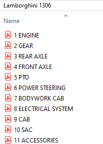 Lamborghini 1306 Tractor - Parts Caatalog