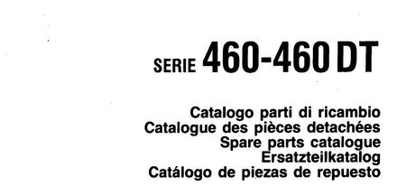 Fiat 460 460DT Tractors - Parts Catalog