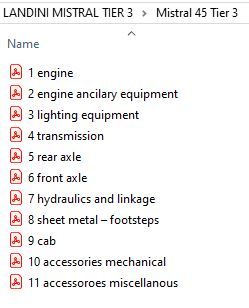 Landini Mistral 45 tier 3 (2009- ) - RS12  Parts Catalog