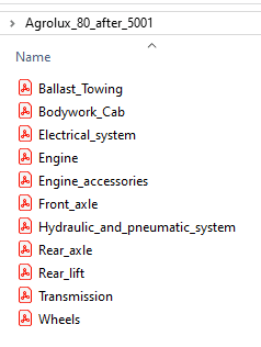 Deutz  Fahr Agrolux 80 after 5001 - Parts Catalog