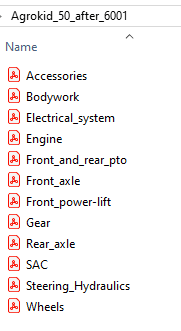 Deutz Fahr  Agrokid 50 after 6001 - Parts Catalog