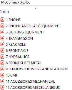 McCormick X6.460 -  Parts Catalog