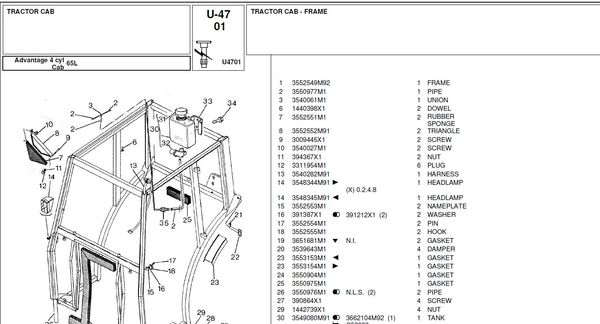 Landini Advantage 65L - Parts Catalog