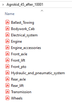 Deutz Fahr  Agrokid 45 after 10001 - Parts Catalog