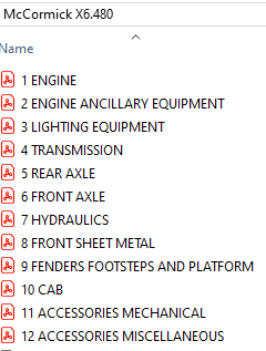 McCormick X6.480 -  Parts Catalog