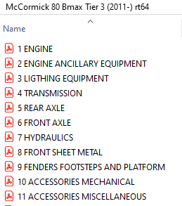 McCormick 80 Bmax Tier 3 (2011-) rt64  Parts Catalog