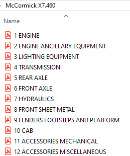 McCormick X7.460 -  Parts Catalog