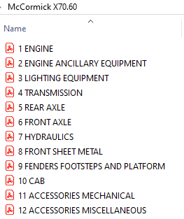 McCormick X70.60 -  Parts Catalog