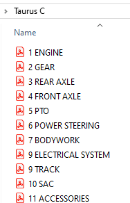 Same Taurus C - Parts Catalog