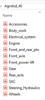 Deutz Fahr  Agrokid 40 - Parts Catalog