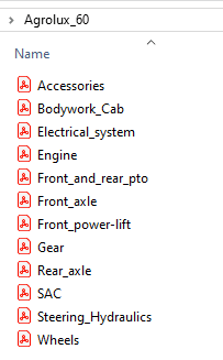 Deutz  Fahr Agrolux 60 - Parts Catalog