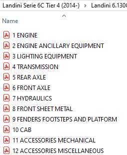 Landini 6.130C Parts Catalog