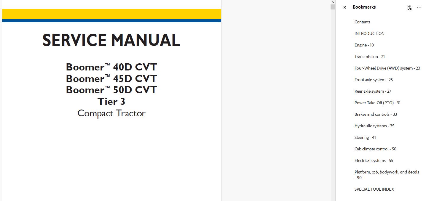 New Holland Boomers Workshop Manuals