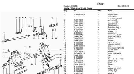 Hurlimann H-5116 T - Parts Catalog