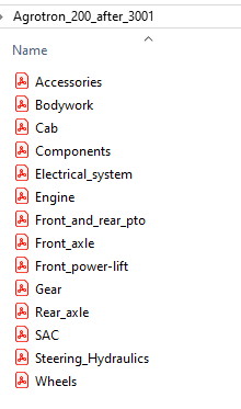 Deutz Fahr Agrotron 200 after 3001 - Parts Catalog