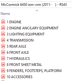 McCormick 6450 ism-vrm (2011-    ) - RS43  Parts Catalog