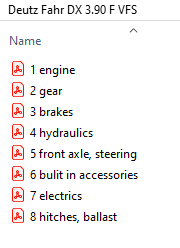 Deutz Fahr  DX 3.90 F   VFS - Parts Catalogs