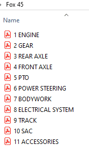 Same Fox 45 - Parts Catalog