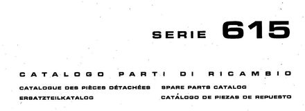 Fiat 615 Tractor - Parts Catalog