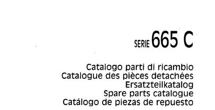 Fiat 665 C Tractor - Parts Catalog