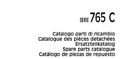 Fiat 765 C Tractor - Parts Catalog