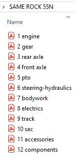 Same Rock 55 N Tractor - Parts Catalog