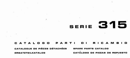 Fiat 315 Tractor - Parts Catalog