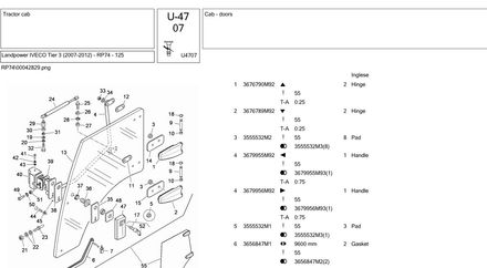 Landini Landpower 125 IVECO Tier 3 (2007-2012) Parts Catalog