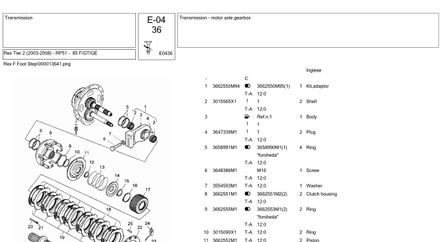 Landini Rex 85 F/GE/GT Techno Tier 2 (2003-2008)  - Parts Catalog