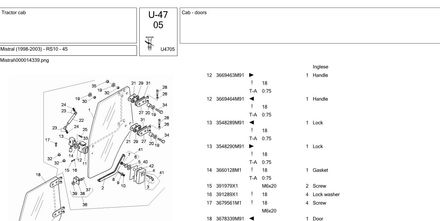 Landini Mistral 45 (1993-2003) - Parts Catalog
