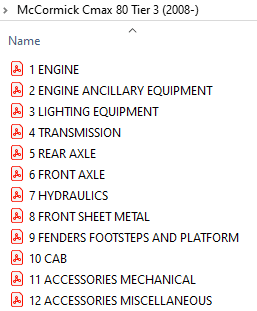 McCormick C-max 80 Tier 3 (2008 - ) -  Parts Catalog