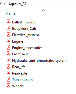 Deutz  Fahr Agrolux 87 - Parts Catalog