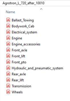 Deutz Fahr Agrotron L 720 after 10010 - Parts Catalog