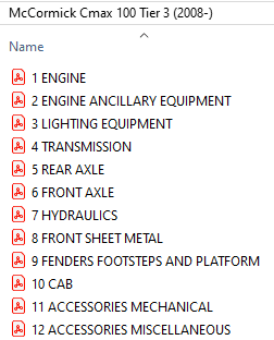 McCormick C-max 100 Tier 3 (2008 - ) -  Parts Catalog