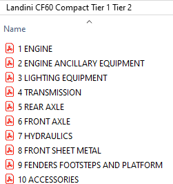 Landini Trekker CF60 Compact Tier1 /Tier 2 (2001-2009)