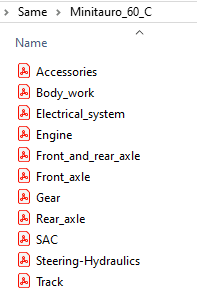 Same Minitauro 60 C - Parts Catalog