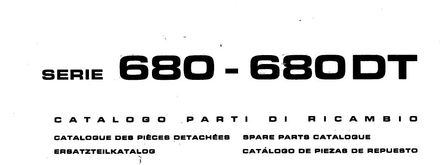 Fiat 680 680 DT Tractors - Parts Catalog