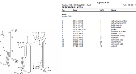 Deutz Fahr Agrolux F 67 - Parts Catalog