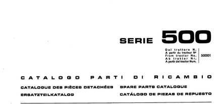 Fiat 500 Tractor - Parts Catalog