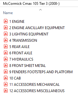 McCormick C-max 105 Tier 3 (2008 - ) -  Parts Catalog