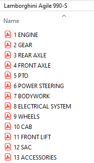 Lamborghini Agile 990-S Tractor - Parts Caatalog