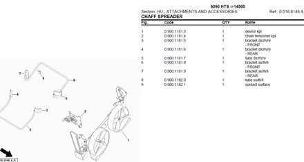 Deutz Fahr 6090 HTS after 14500 Combine Harvester - Parts Catalog