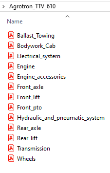 Deutz Fahr Agrotron TTV 610 - Parts Catalog