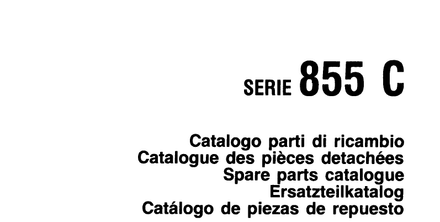 Fiat 855 C Tractor - Parts Catalog