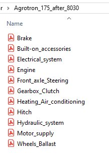 Deutz Fahr Agrotron 175 after 8030 - Parts Catalog