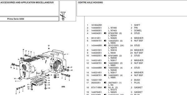 Landini 6000 - Parts Catalog