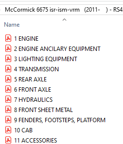 McCormick 6675 isr-ism-vrm   (2011-    ) - RS43  Parts Catalog