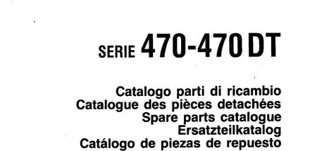 Fiat 470 470DT Tractors - Parts Catalog
